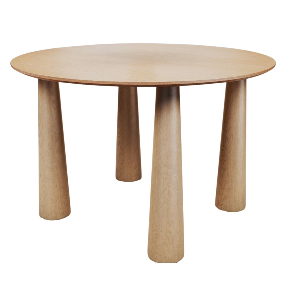 Natural Wood Round Top Dining Table - 52-inch