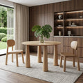 Natural Wood Round Top Dining Table - 52-inch