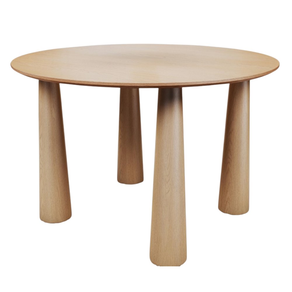 Natural Wood Round Top Dining Table - 59-inch