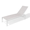 Silver Aluminum Six Position Adjustable Outdoor Chaise Lounge - 60-inch