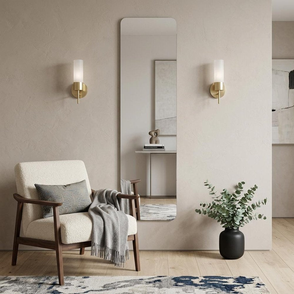 Silver Frameless Full Length Hanging Mirror - 59-inch