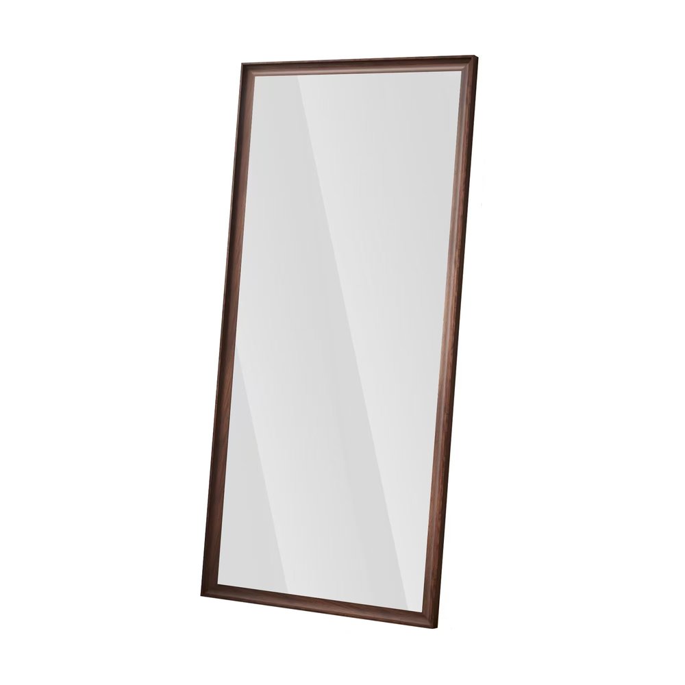 Brown Wood Wall Mounted and Leaning Framed Full Length Mirror - 71-inch