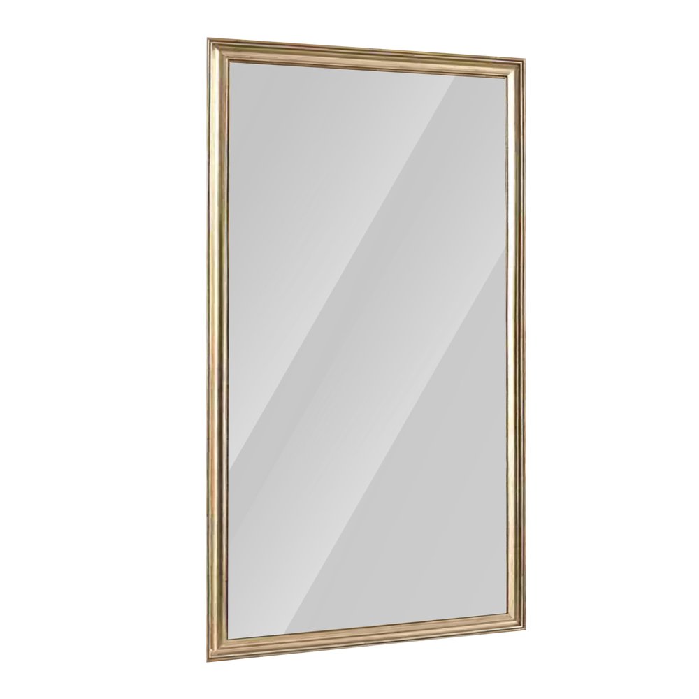 Golden Brown Wood Wall Mounted and Leaning Framed Full Length Mirror - 71-inch