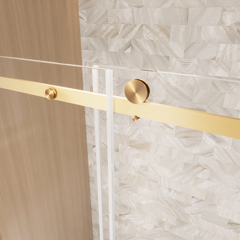 Gold Glass Sliding Closet Doors - 76 x 60-inch