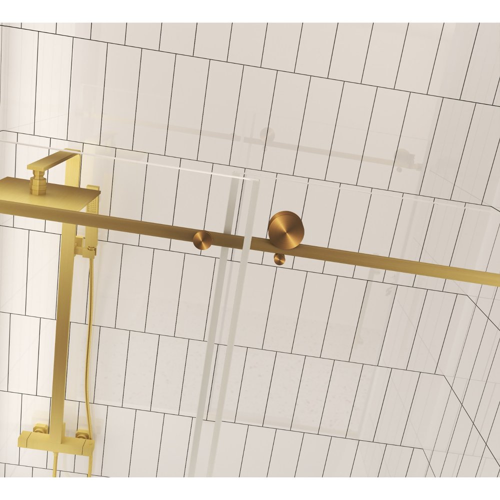 Gold Glass Sliding Closet Doors - 60 x 60-inch