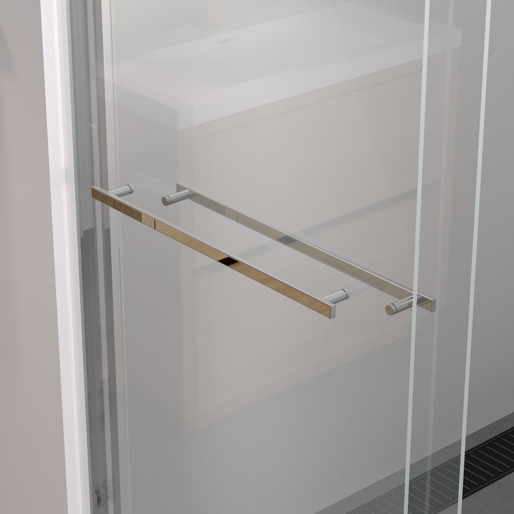 White Glass Sliding Closet Doors - 58 x 60-inch