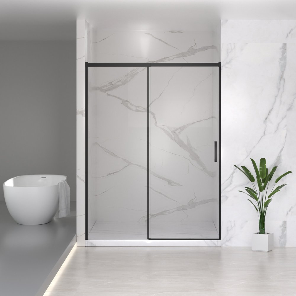 Black Glass Sliding Closet Doors - 74 x 60-inch