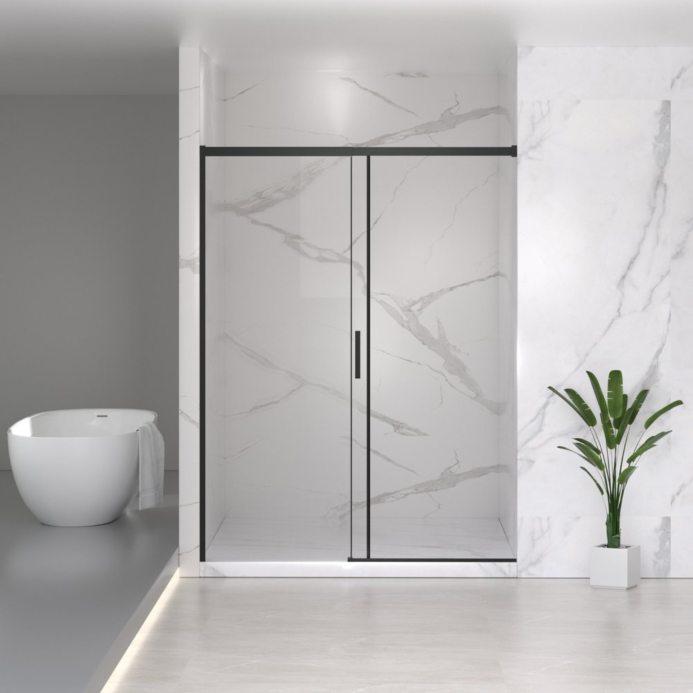 Black Glass Sliding Closet Doors - 74 x 60-inch