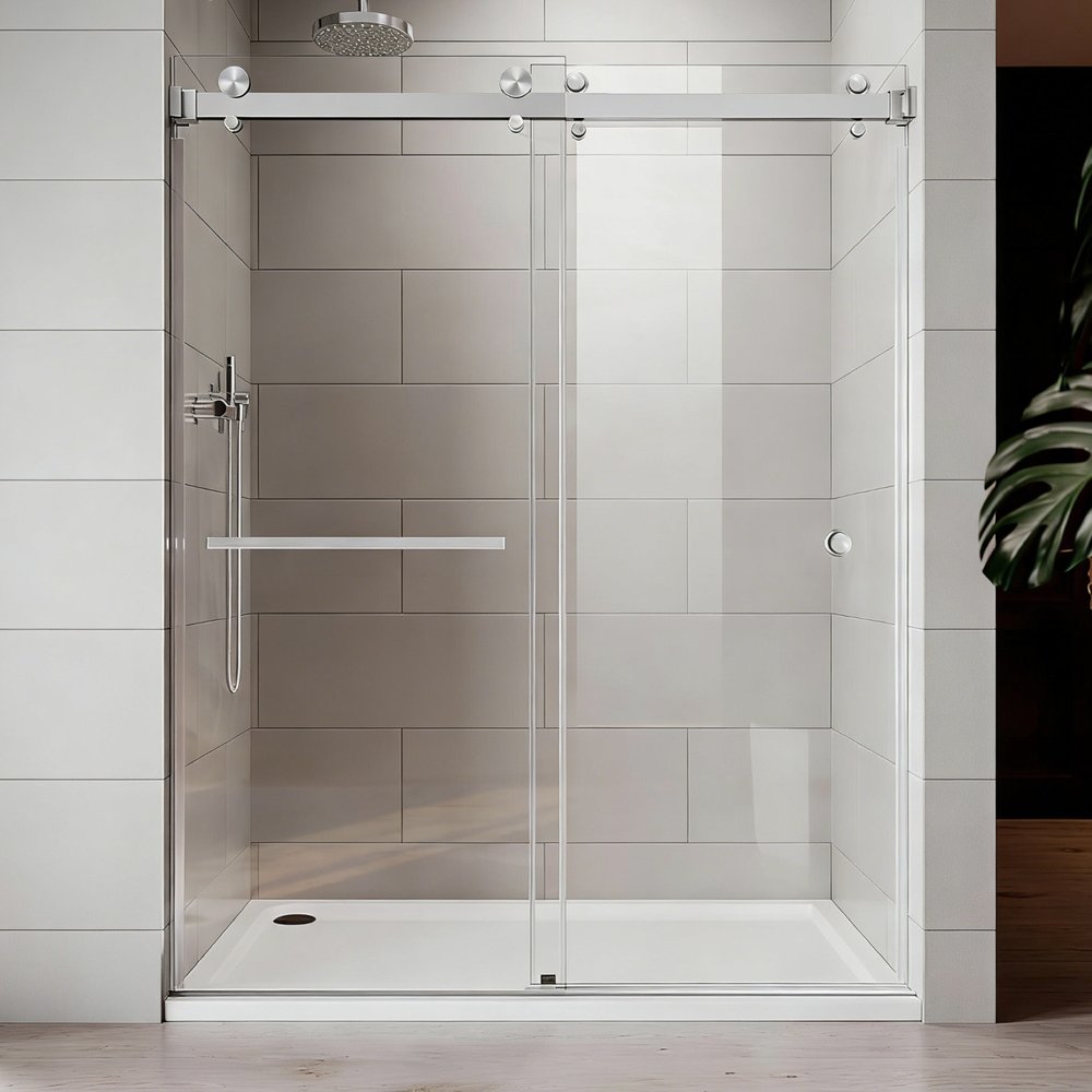 White Glass Sliding Closet Doors - 72 x 59-inch
