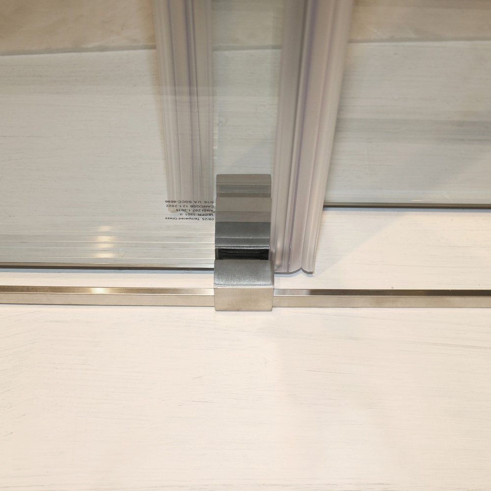 White Glass Sliding Closet Doors - 72 x 59-inch