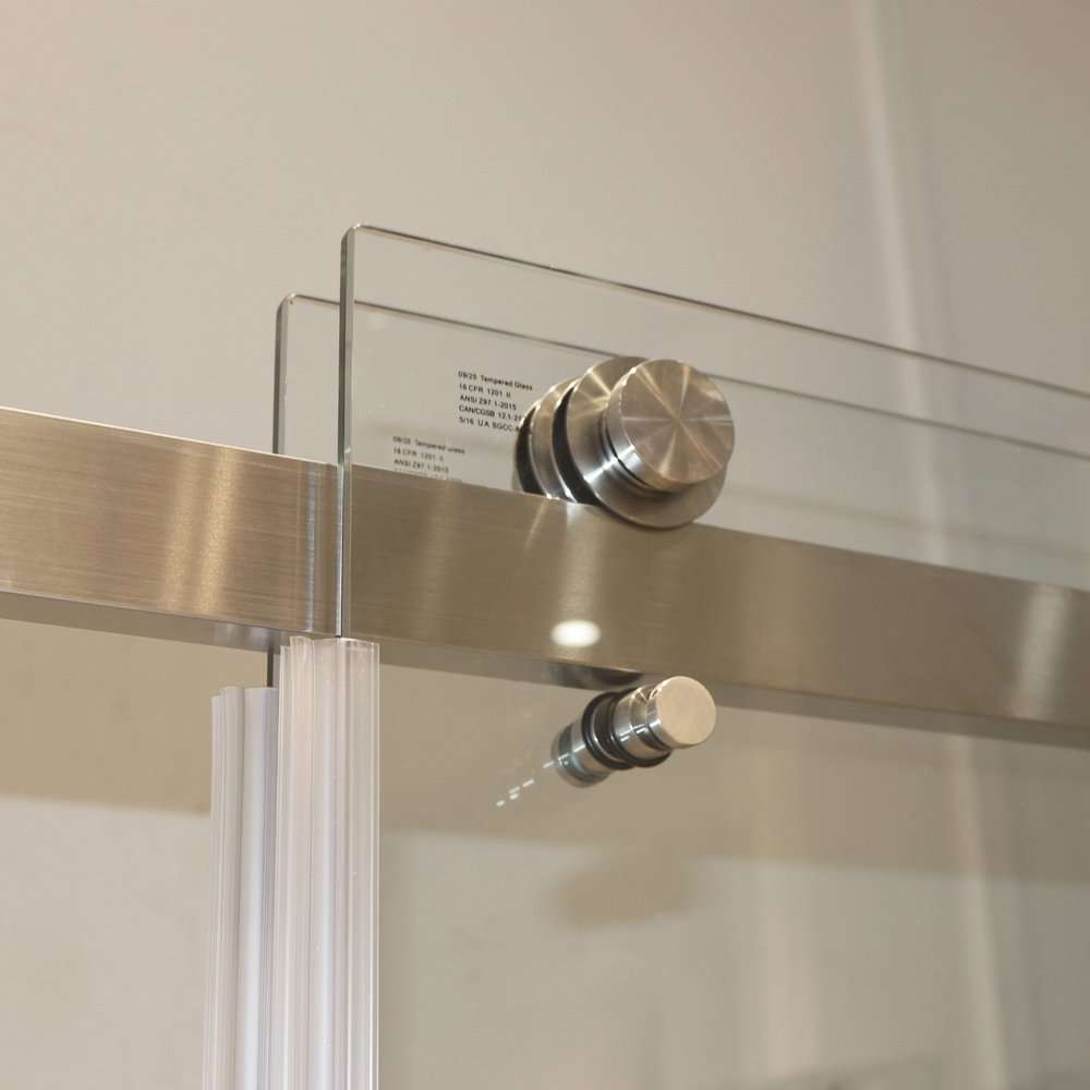 White Glass Sliding Closet Doors - 72 x 59-inch