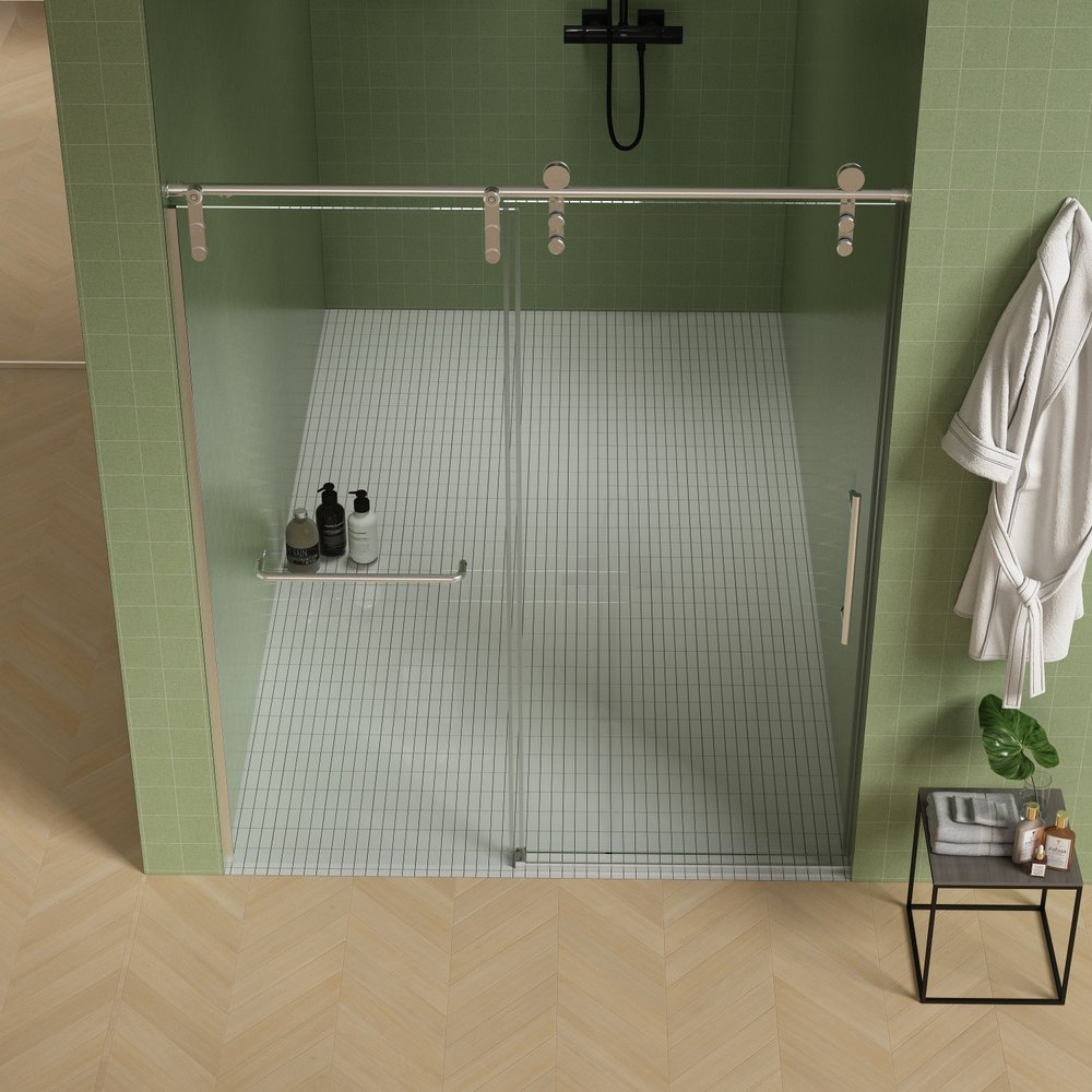 White Glass Sliding Closet Doors - 74 x 60-inch