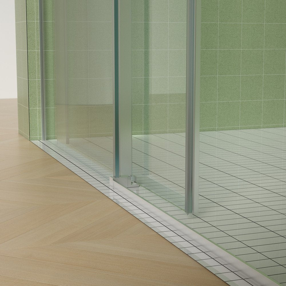 White Glass Sliding Closet Doors - 74 x 60-inch