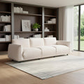 White Velvet Sofa - 98-inch