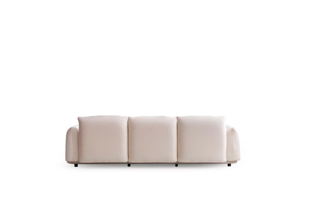 White Velvet Sofa - 98-inch