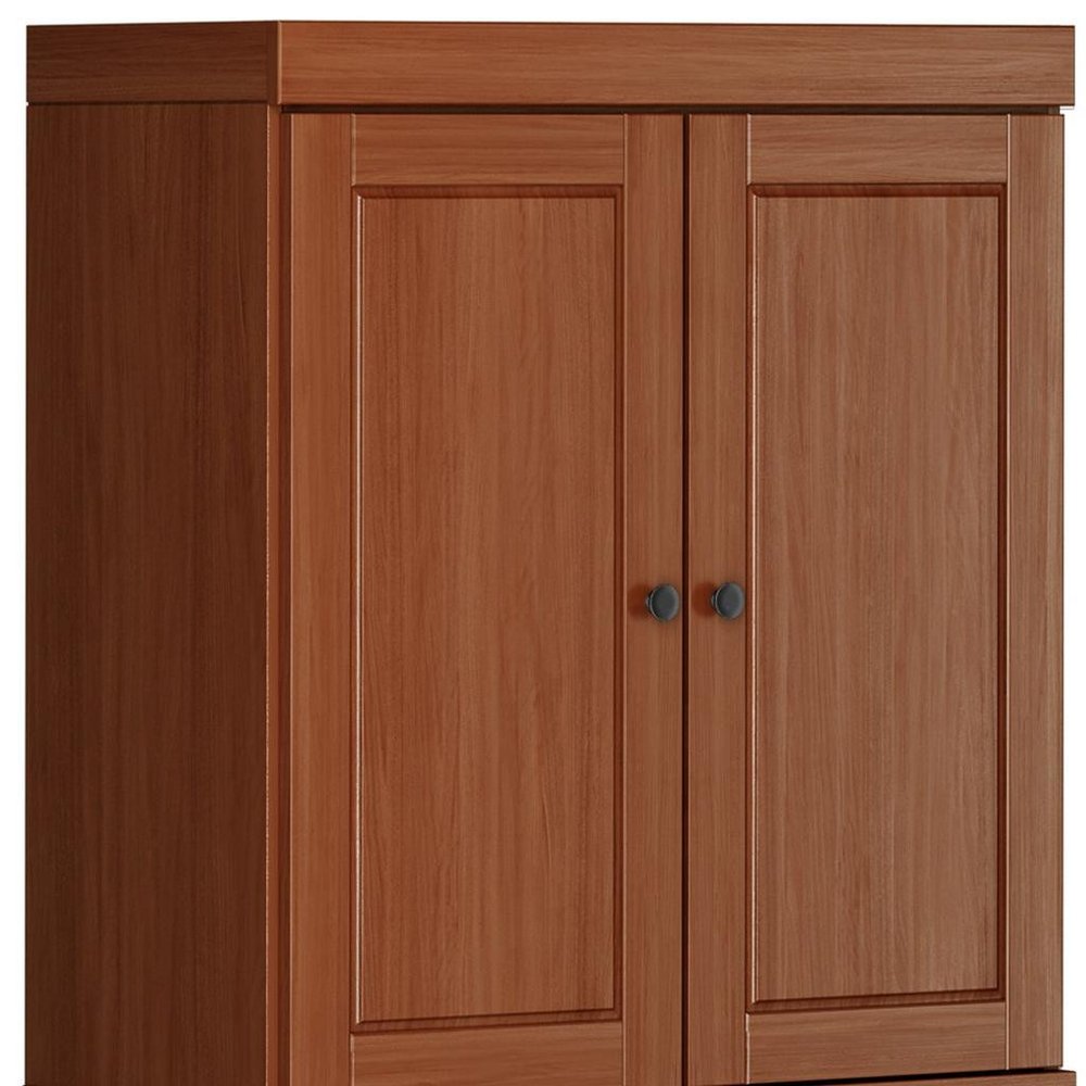 White Solid Wood Four Door Pantry or Storage Closet - 72-inch