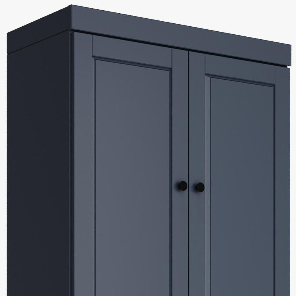 Yellow Solid Wood Four Door Pantry or Storage Closet - 72-inch
