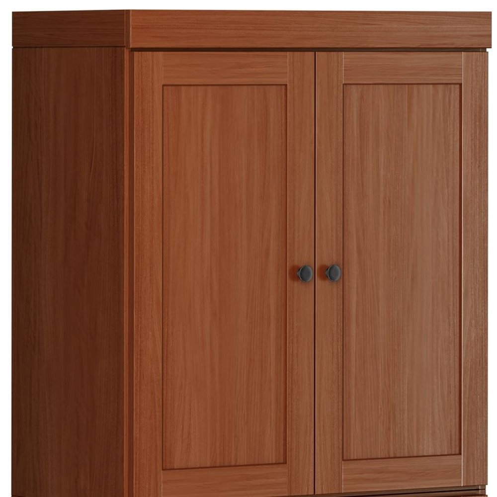 White Solid Wood Four Door Pantry or Storage Closet - 72-inch