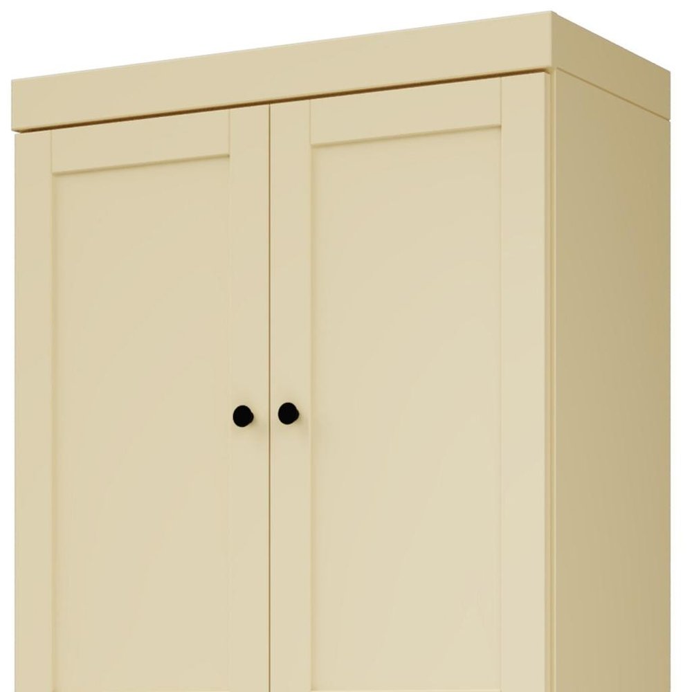 Teal Blue Solid Wood Four Door Pantry or Storage Closet - 72-inch