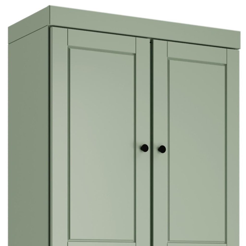 Sage Solid Wood Four Door Two Drawer Pantry or Storage Closet - 72-inch