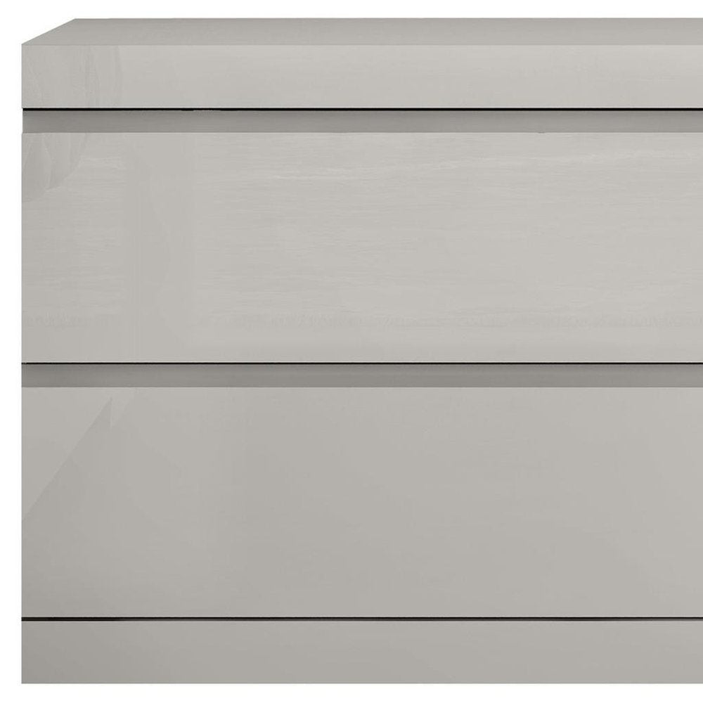 Light Gray Wood Two Drawer Nightstand - 20-inch