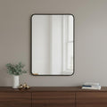 Black Aluminum Framed Accent Mirror - 36-inch