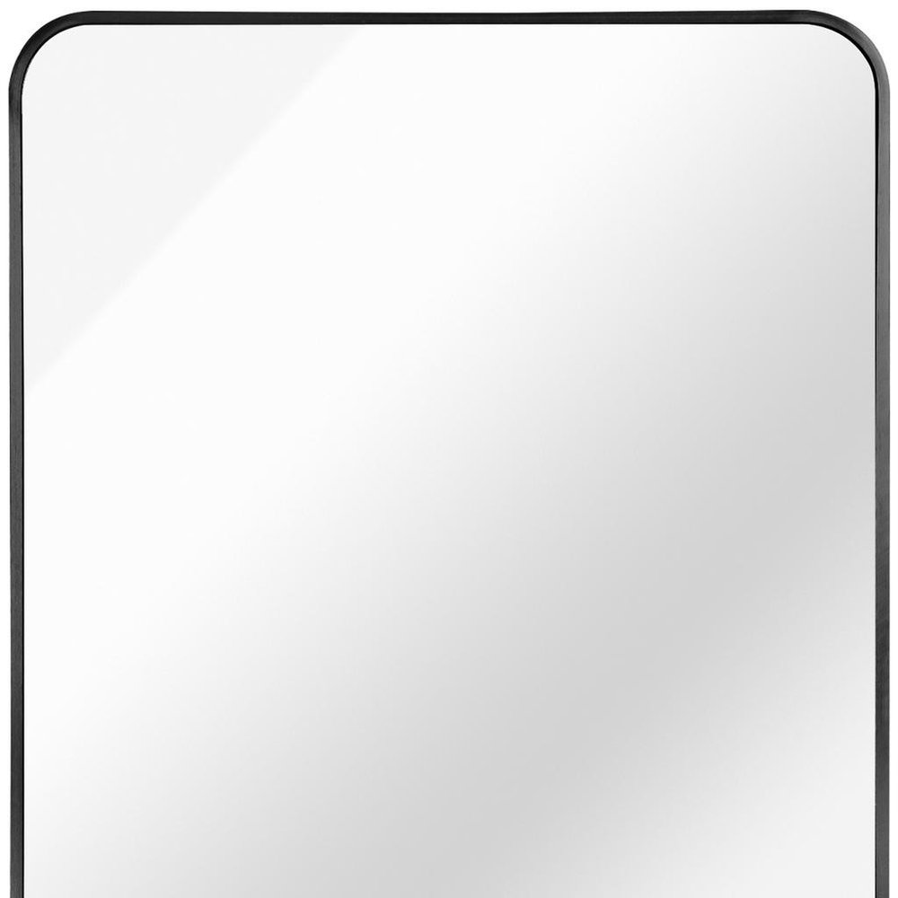 Black Aluminum Framed Accent Mirror - 36-inch