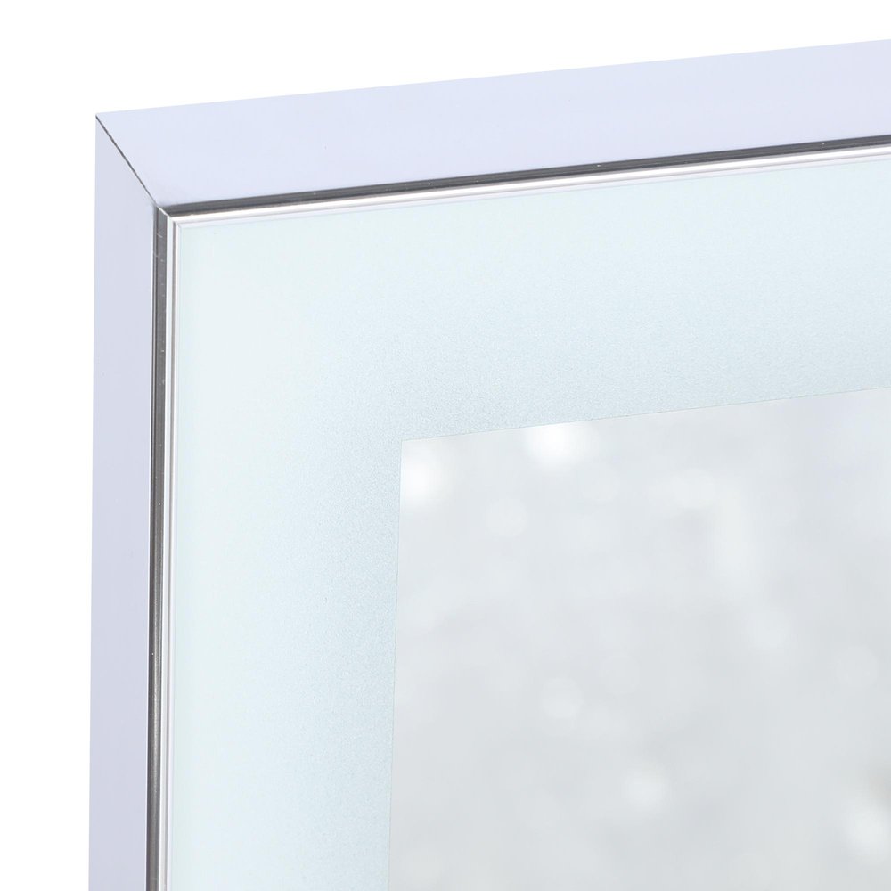 Silver Aluminum Lighted Framed Anti Fog Bathroom Vanity Mirror - 32-inch