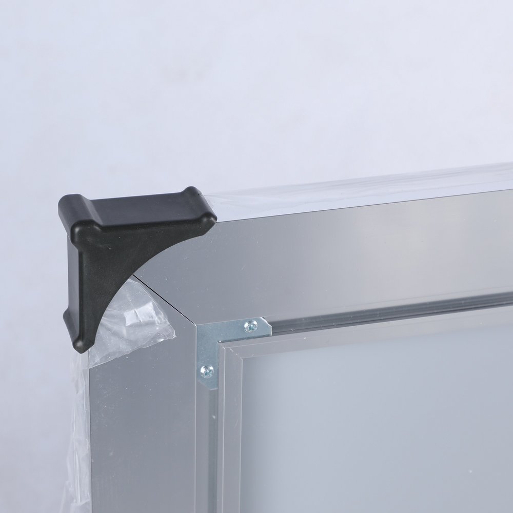 Silver Aluminum Lighted Framed Anti Fog Bathroom Vanity Mirror - 32-inch
