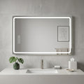 Silver Lighted Frameless Anti Fog Bathroom Vanity Mirror - 32-inch