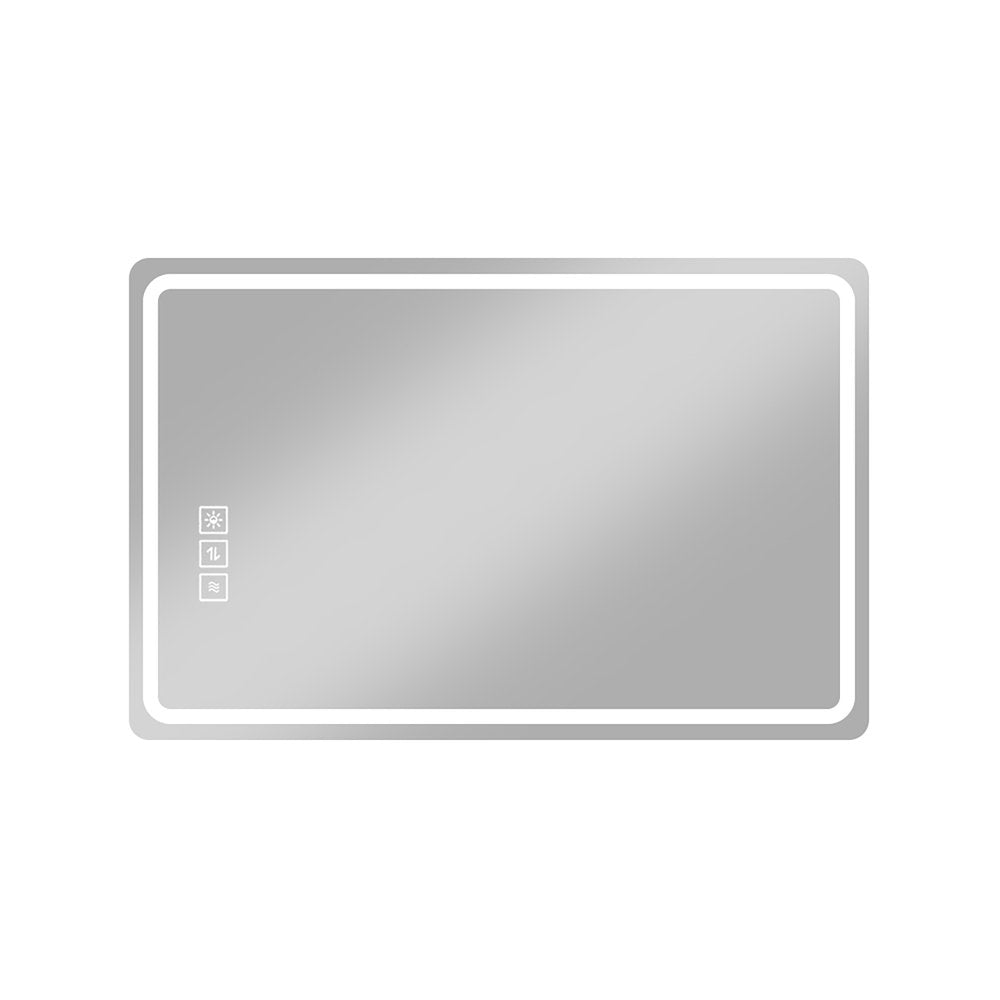 Silver Lighted Frameless Anti Fog Bathroom Vanity Mirror - 32-inch