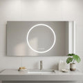 Lighted Frameless Anti Fog Bathroom Vanity Mirror - 24-inch