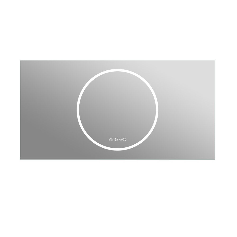 Lighted Frameless Anti Fog Bathroom Vanity Mirror - 24-inch