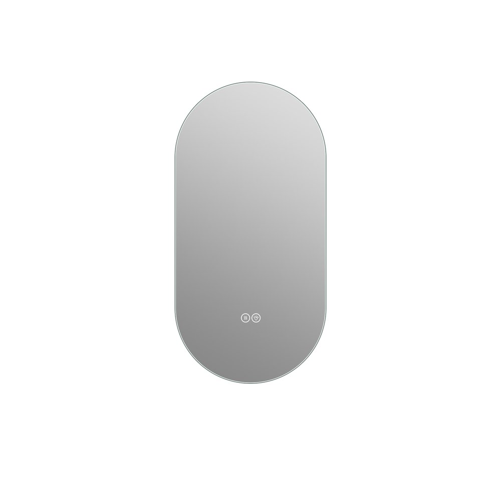 Oval Lighted Frameless Anti Fog Bathroom Vanity Mirror - 48-inch