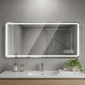 Lighted Frameless Anti Fog Bathroom Vanity Mirror - 28-inch