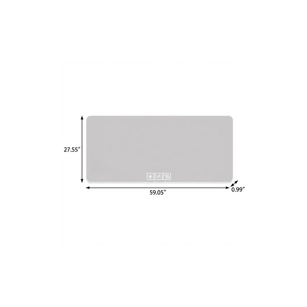 Lighted Frameless Anti Fog Bathroom Vanity Mirror - 28-inch