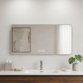 Lighted Frameless Anti Fog Bathroom Vanity Mirror - 24-inch