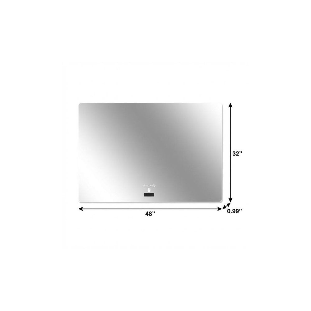 Lighted Frameless Anti Fog Bathroom Vanity Mirror - 32-inch