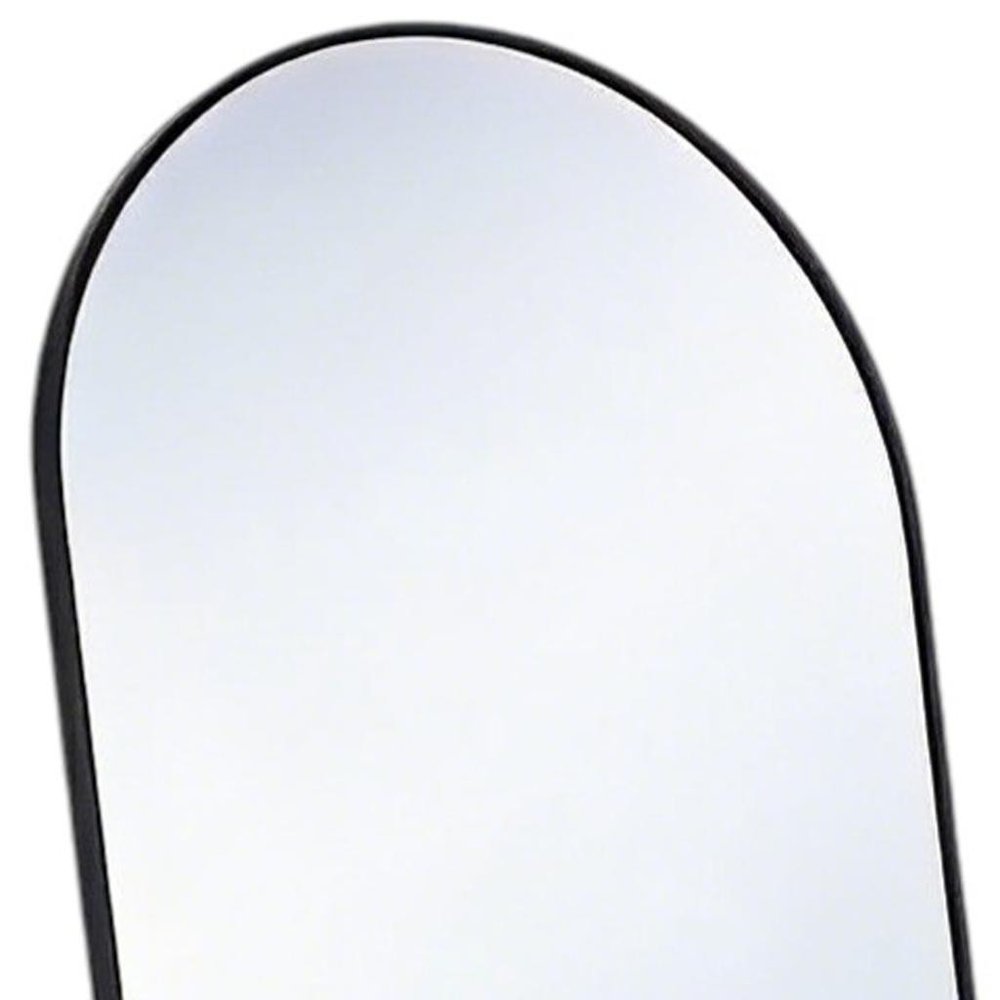 Black Aluminum Arch Freestanding and Wall Mounted Framed Full Length Mirror