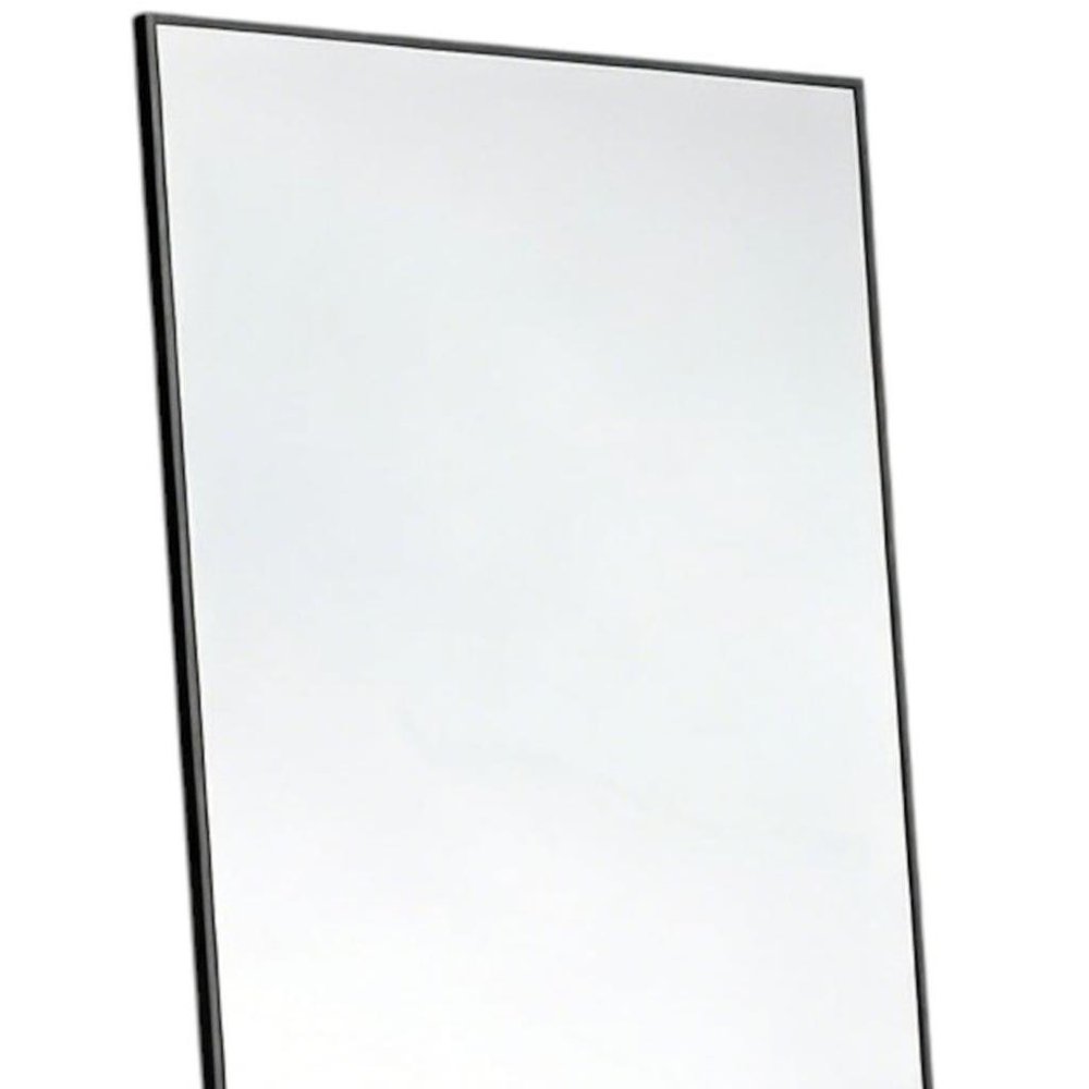 Black Aluminum Freestanding and Wall Mounted Framed Full Length Mirror - 64-inch