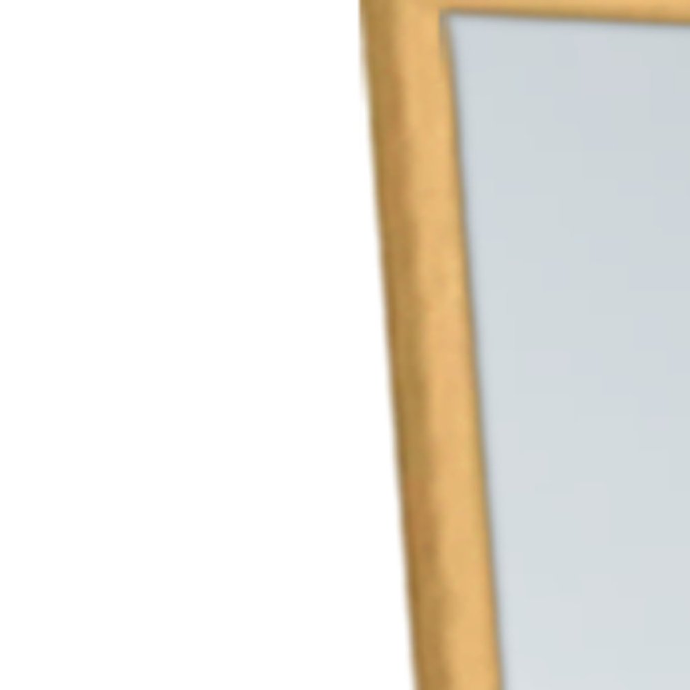 Gold Aluminum Freestanding and Wall Mounted Framed Full Length Mirror - 64-inch