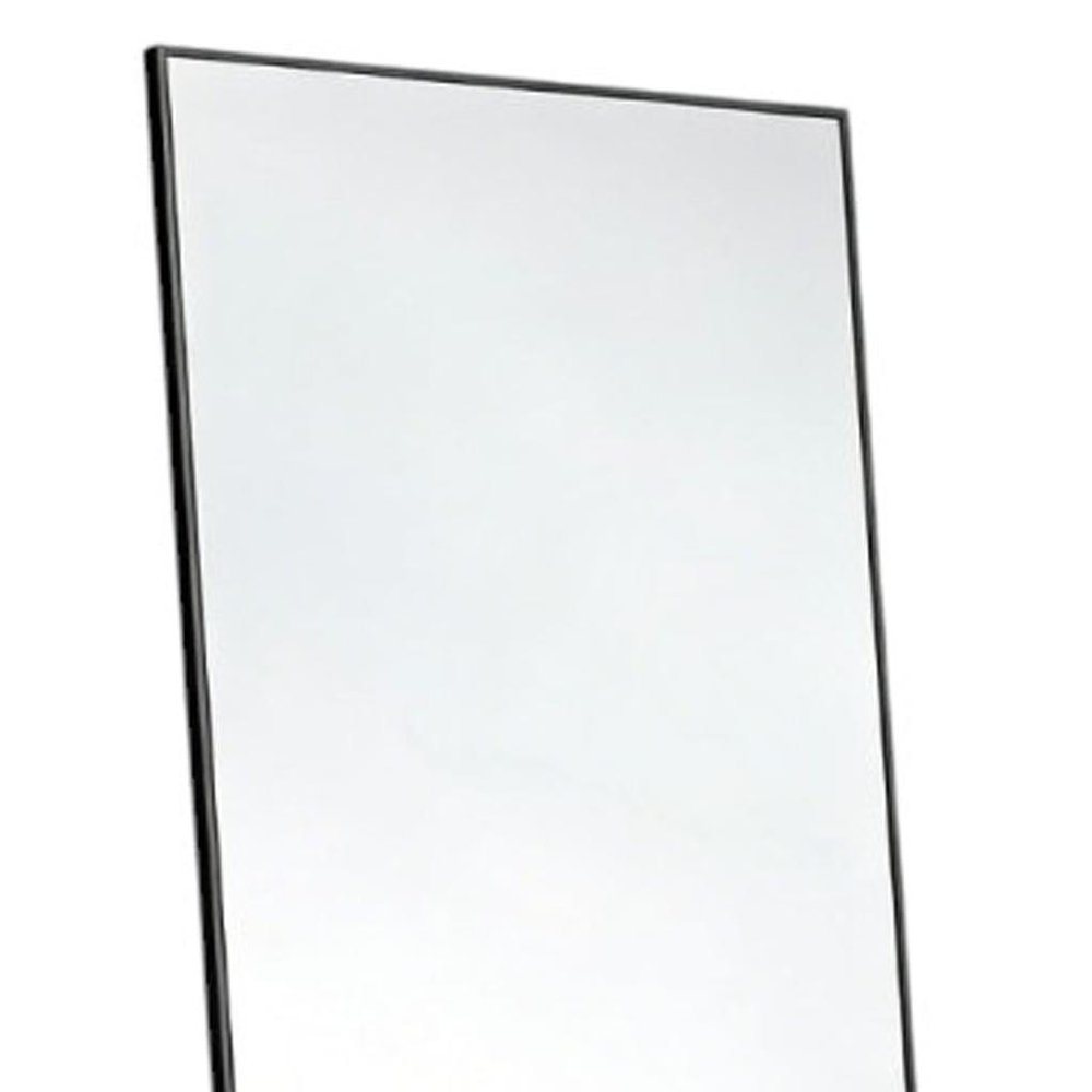 Black Aluminum Freestanding and Wall Mounted Framed Full Length Mirror - 70-inch