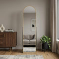 Gold Aluminum Arch Freestanding and Wall Mounted Framed Full Length Mirror