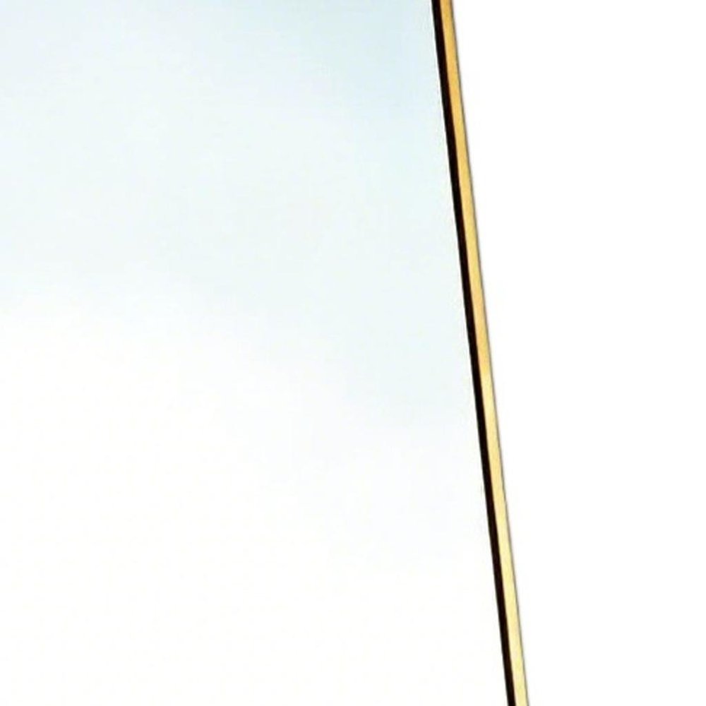 Gold Aluminum Freestanding and Wall Mounted Framed Full Length Mirror - 56-inch