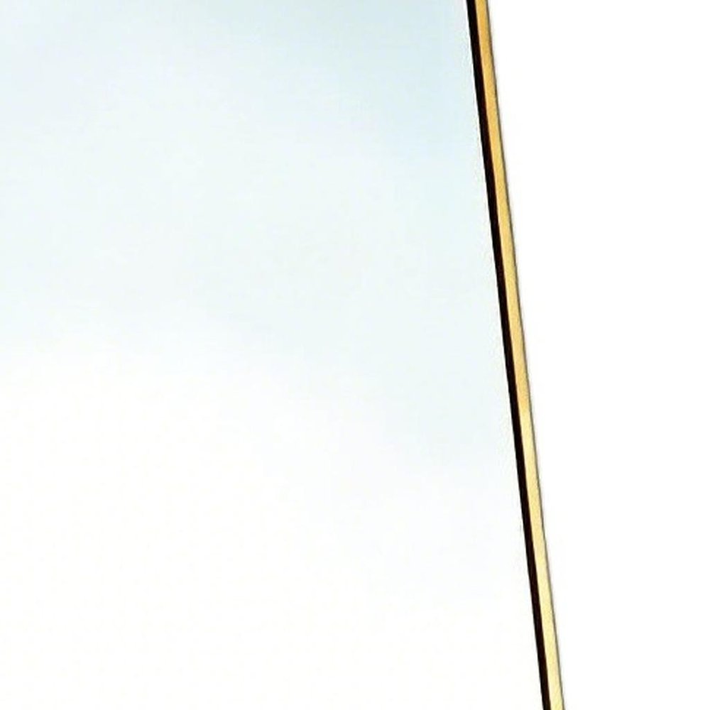 Gold Aluminum Freestanding and Wall Mounted Framed Full Length Mirror - 64-inch