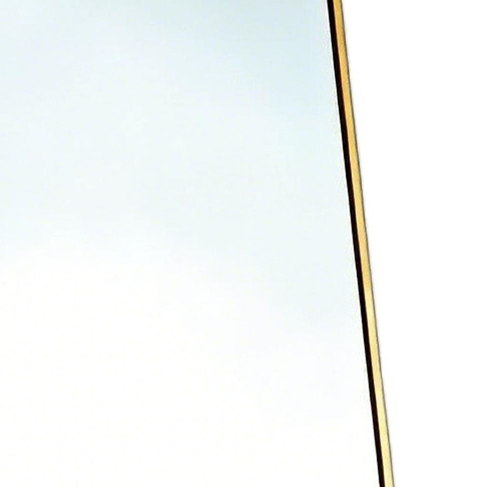 Gold Aluminum Freestanding and Wall Mounted Framed Full Length Mirror - 67-inch