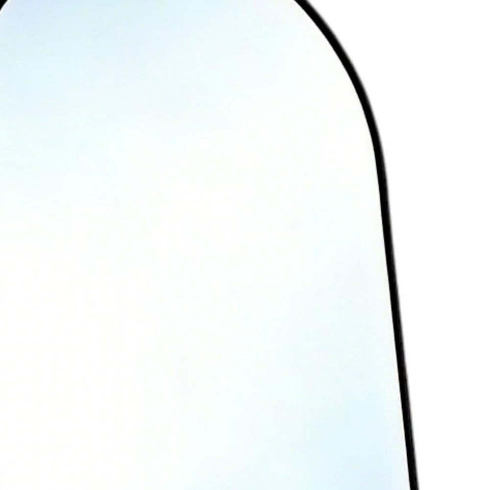 Black Aluminum Arch Freestanding and Wall Mounted Framed Full Length Mirror