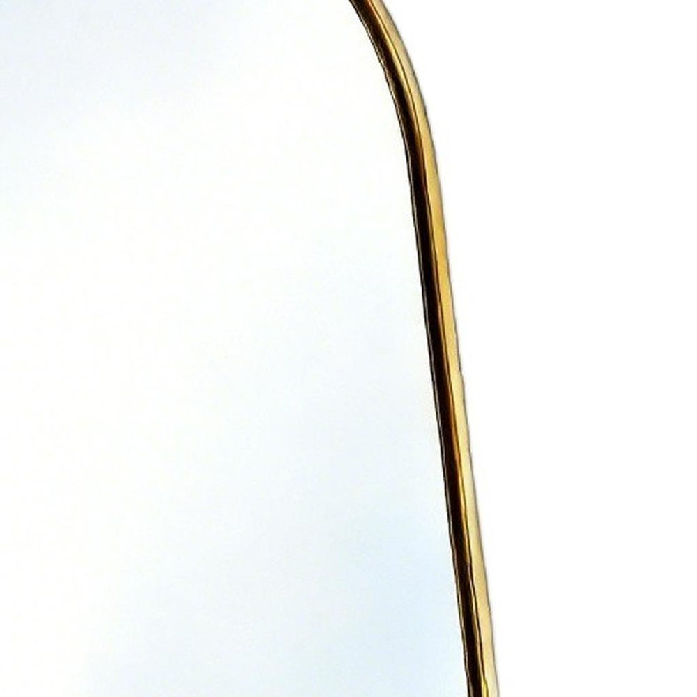 Gold Aluminum Arch Freestanding and Wall Mounted Framed Full Length Mirror