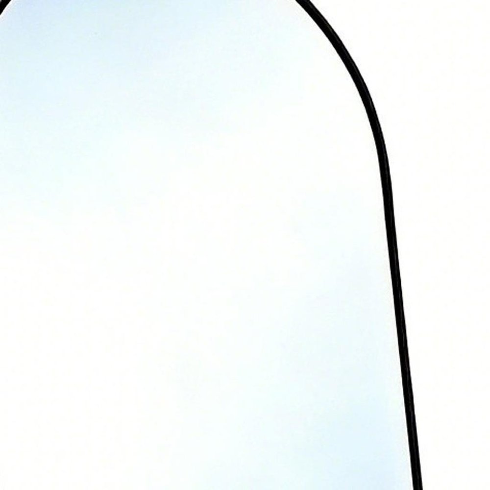 Black Aluminum Arch Freestanding and Wall Mounted Framed Full Length Mirror