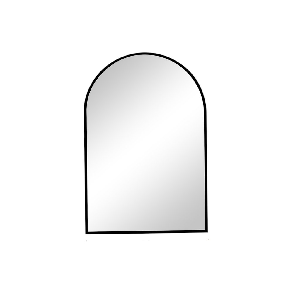 Black Aluminum Arch Framed Anti Fog Accent Mirror - 30-inch
